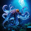 Leinwandbild - Fascinating Octopus - Limited Edition