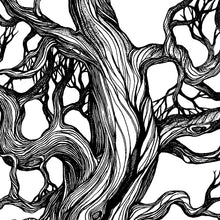 Bewundere den wunderschön illustrierten Baum