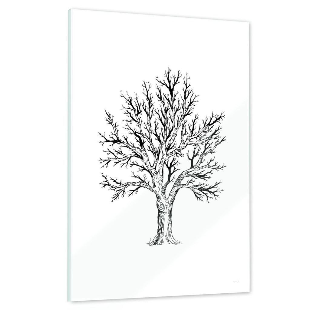 Ein echtes Schmuckstück - Deine Baum Zeichnung als Glasbild ist besonders edel.