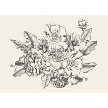 Blumenbouquet - Zeichnung Wandbild