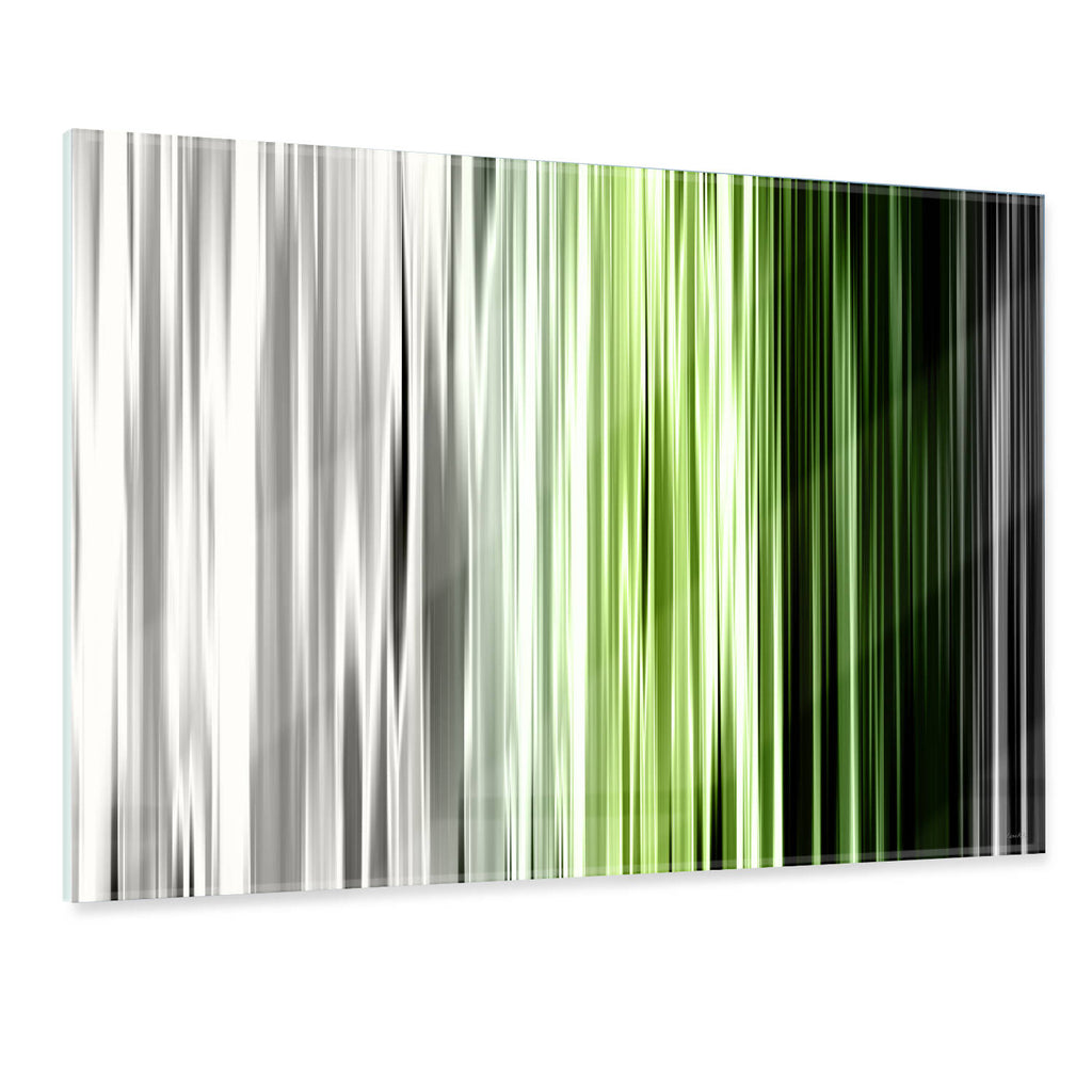 Rain Lichtgrün - Abstraktes Wandbild