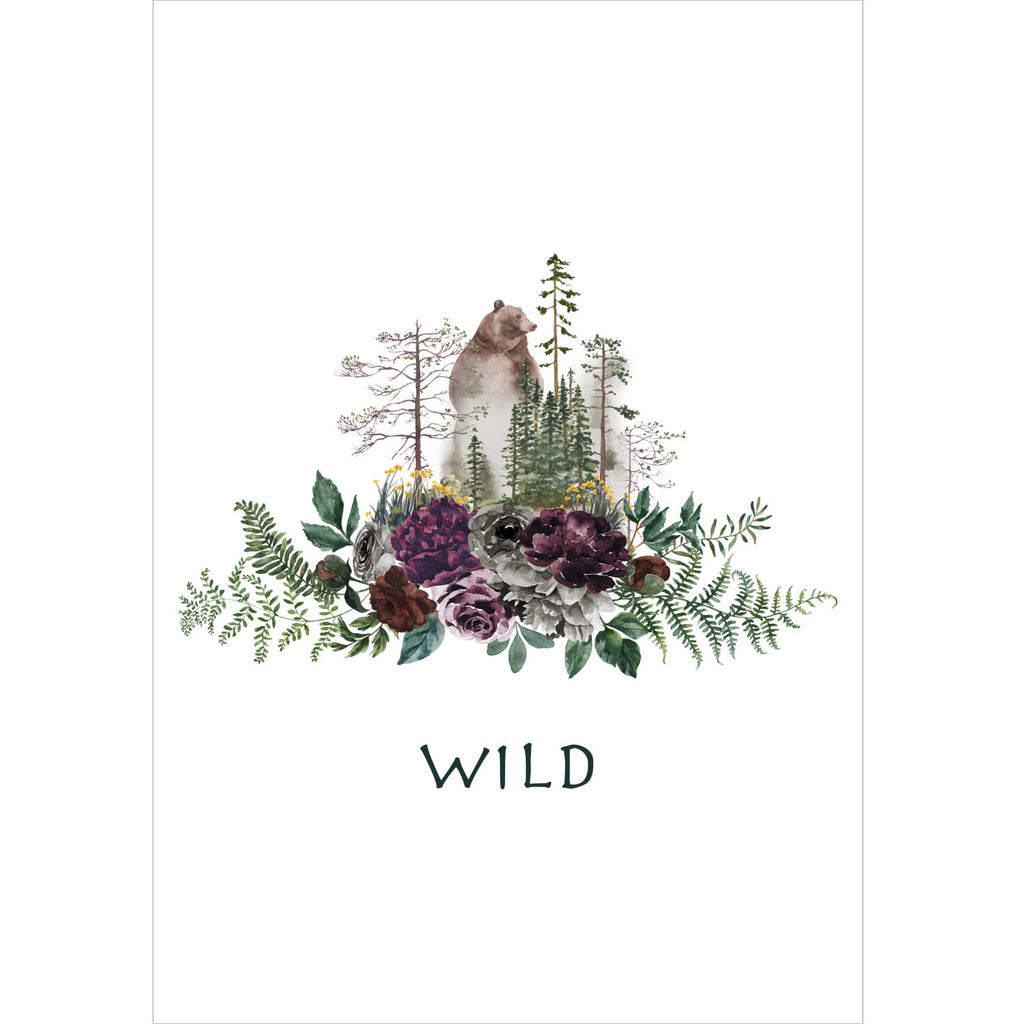 Wild Bär - Aquarell Wandbild