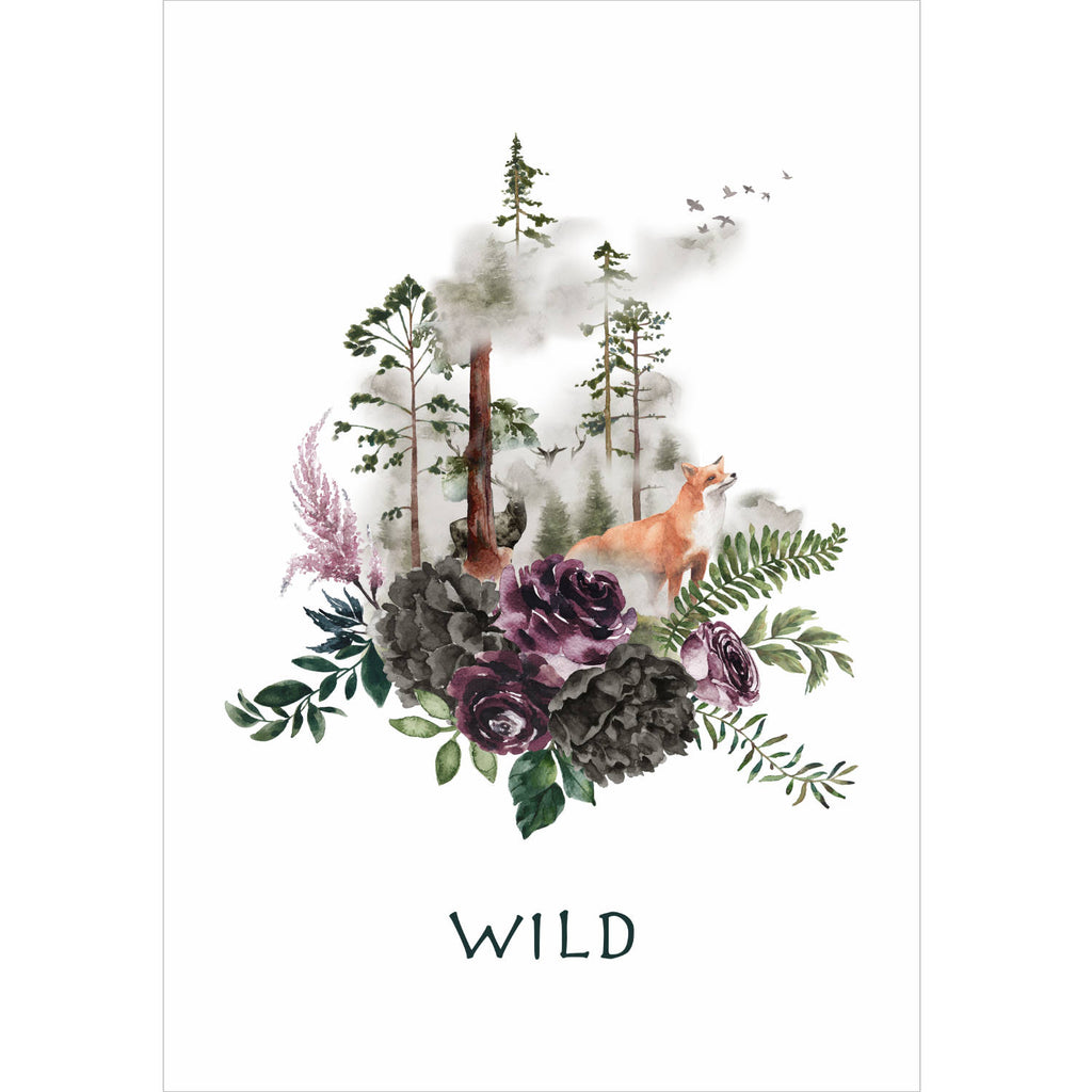 Wild Fuchs - Aquarell Wandbild