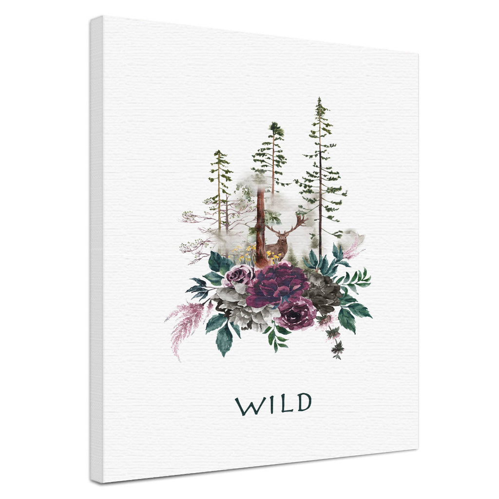 Wild Hirsch - Aquarell Wandbild
