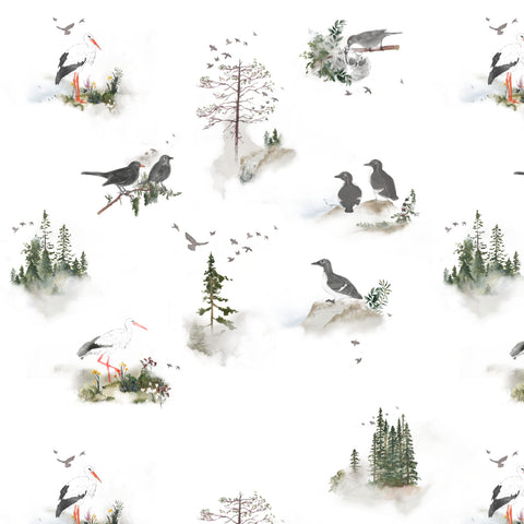 Wildnis - Aquarell Wald Wandbild