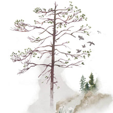 Wildnis 09 - Wald Aquarell Wandbild