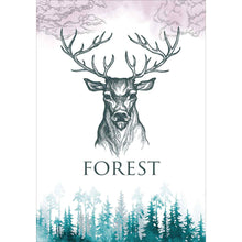 Wildtiere No.6 Hirsch - Zeichnung Wandbild