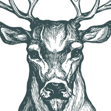 Wildtiere No.6 Hirsch - Zeichnung Wandbild