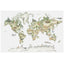 Weltkarte Tierwelt - Aquarell Wandbild | World map Wildlife - Watercolor mural